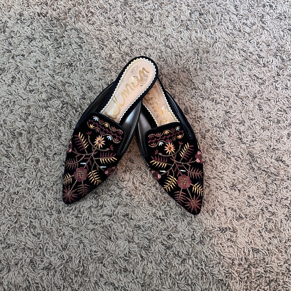 SAM EDELMAN Embroidered Mules